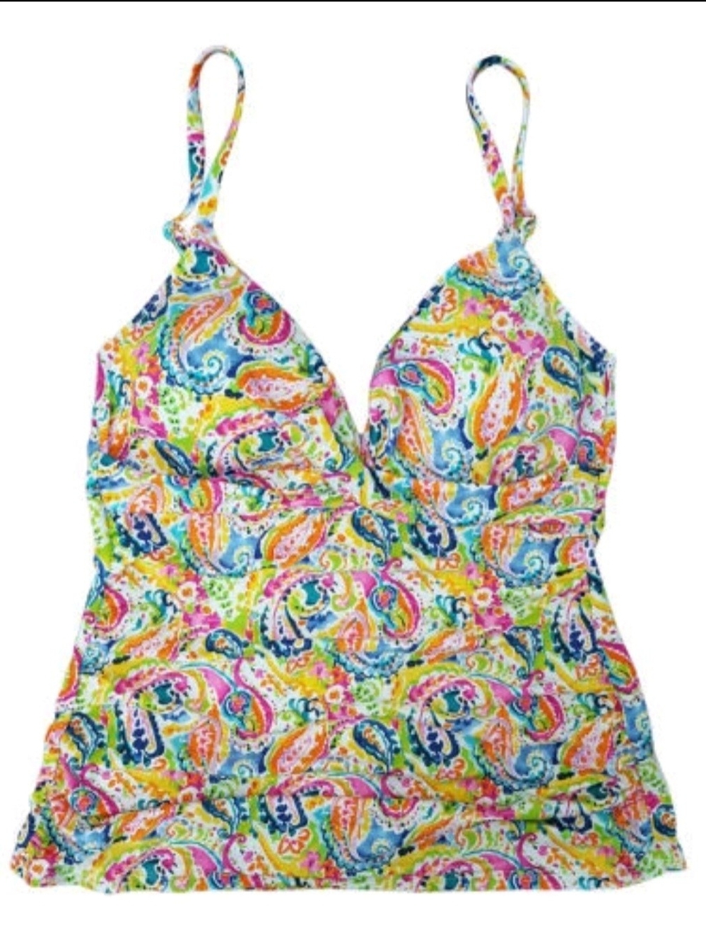 Lauren Ralph Lauren Multicolor Paisley Tankini Top - Blue Pink Yellow Green
